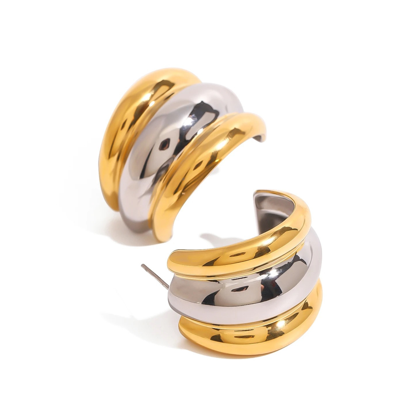Chloe Mixed Metals Hoops