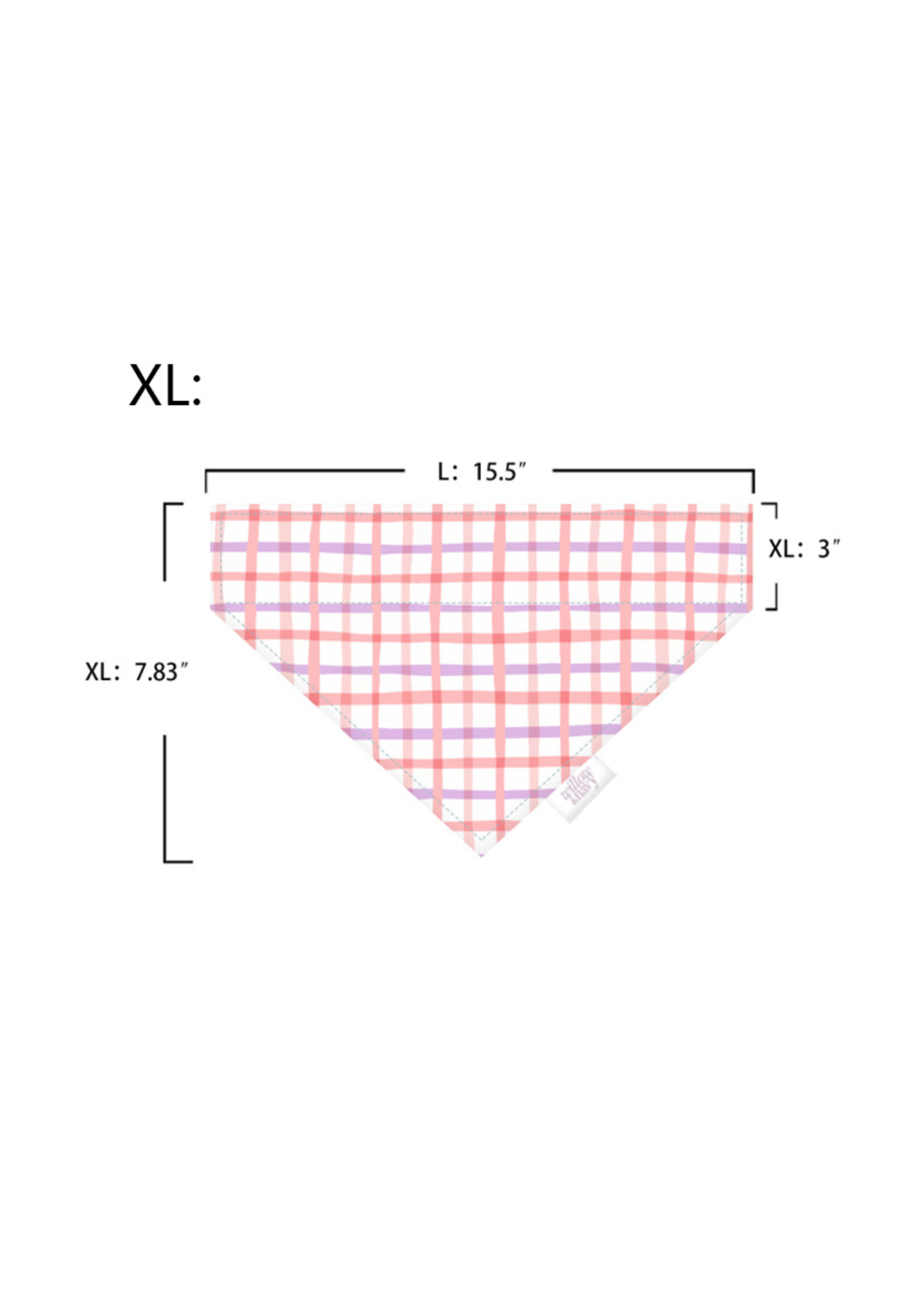 Pink Plaid Bandana