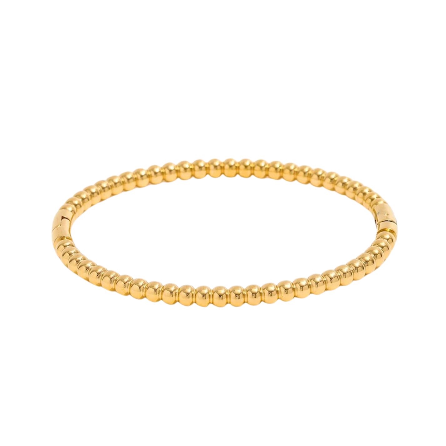 Beaded Gold Bangle Bracelet