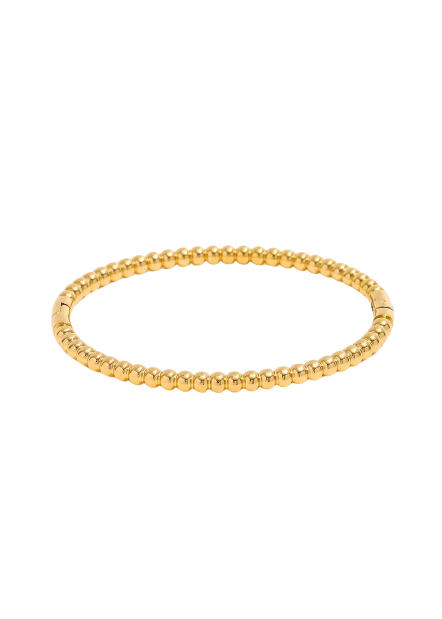 Beaded Gold Bangle Bracelet