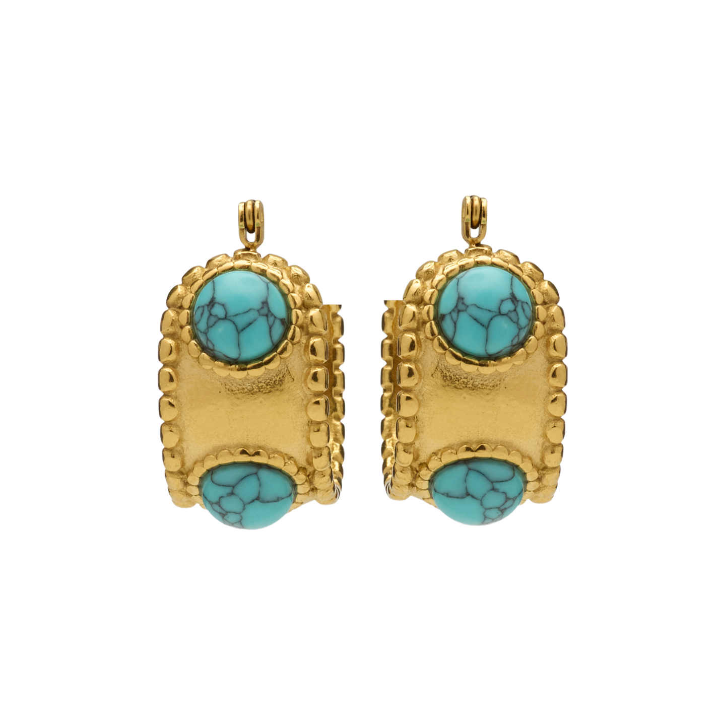 Anne Turquoise Hoops