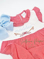 Red Striped Blank Girl Romper