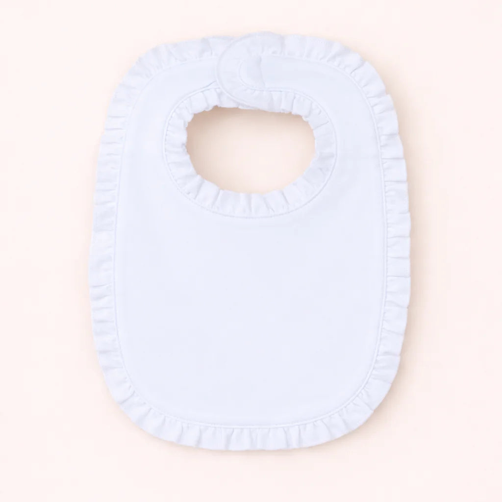 Ruffle White Bib
