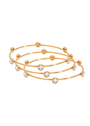 Shay Bracelet Trio Set Gold Pave