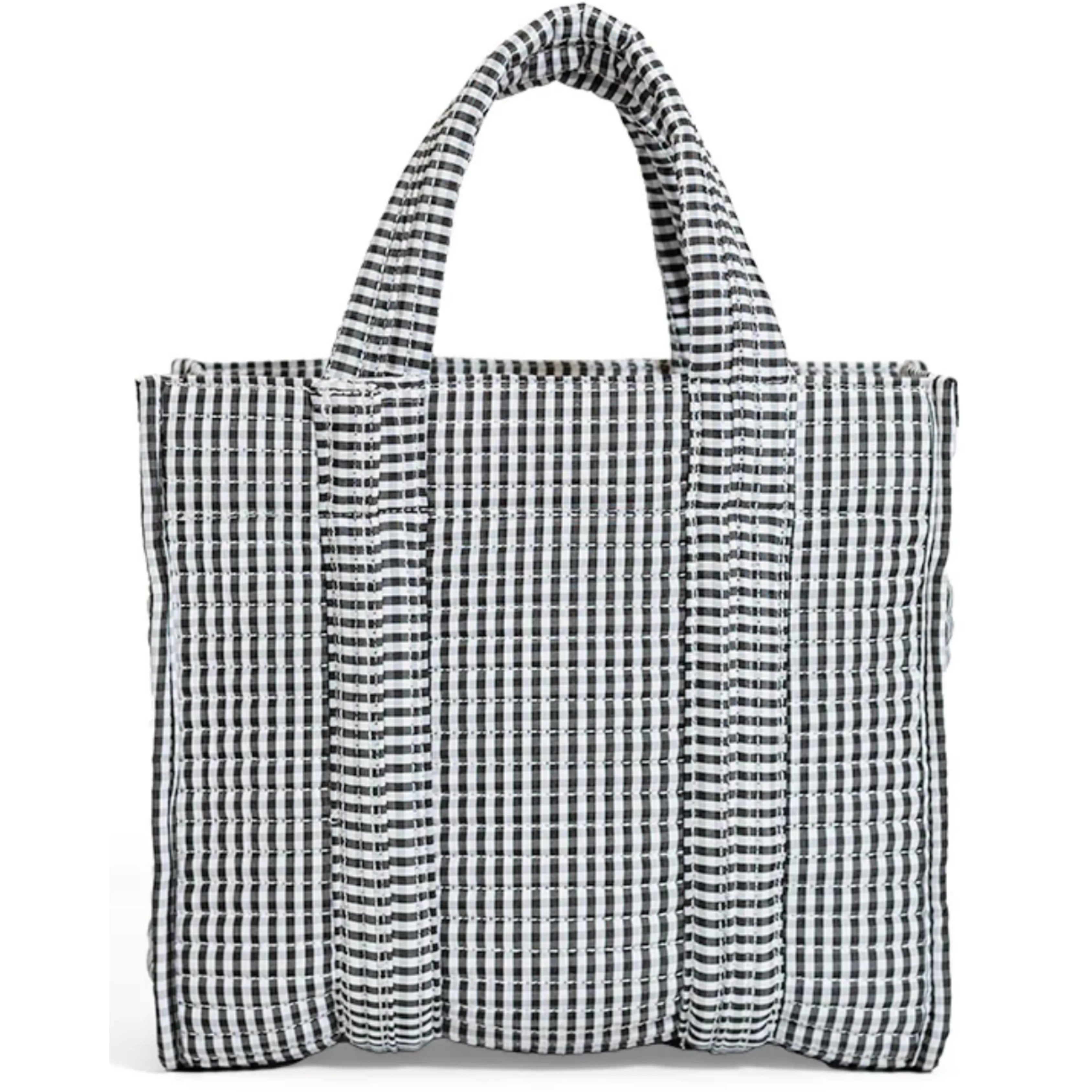 Quilted Mini GoGo Tote - Gingham Black