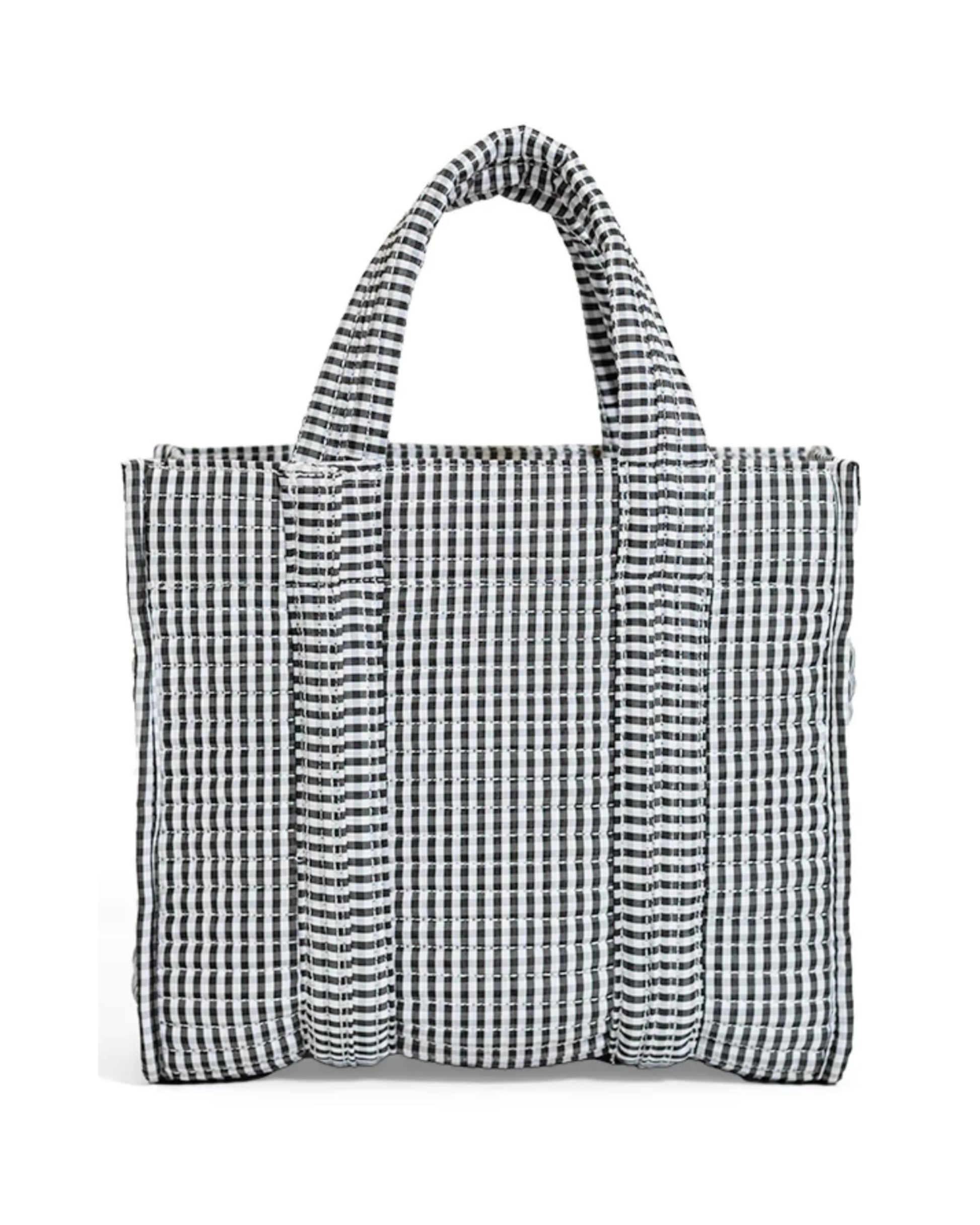Quilted Mini GoGo Tote - Gingham Black