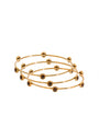 Brown Bangle Trio Bracelet Set