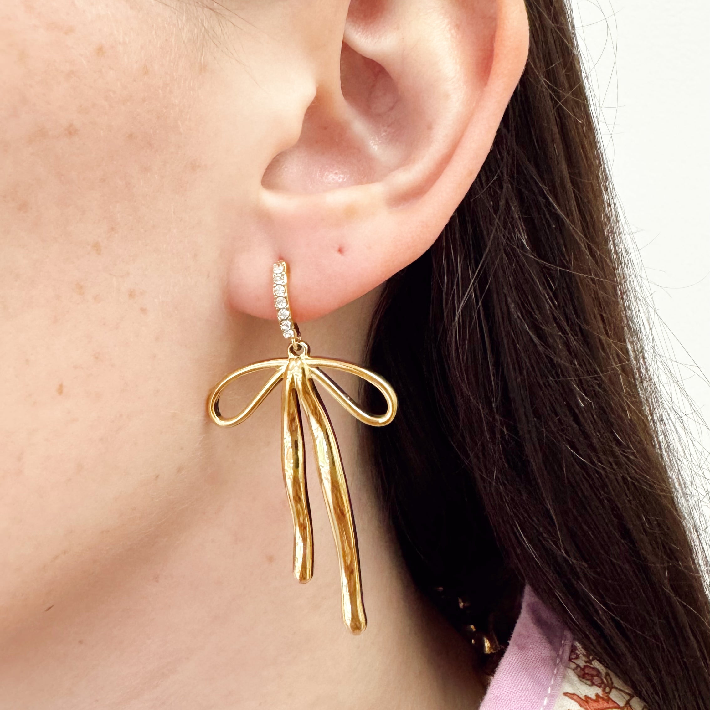Pave Bow Studs