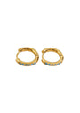 Turquoise Huggie Hoops