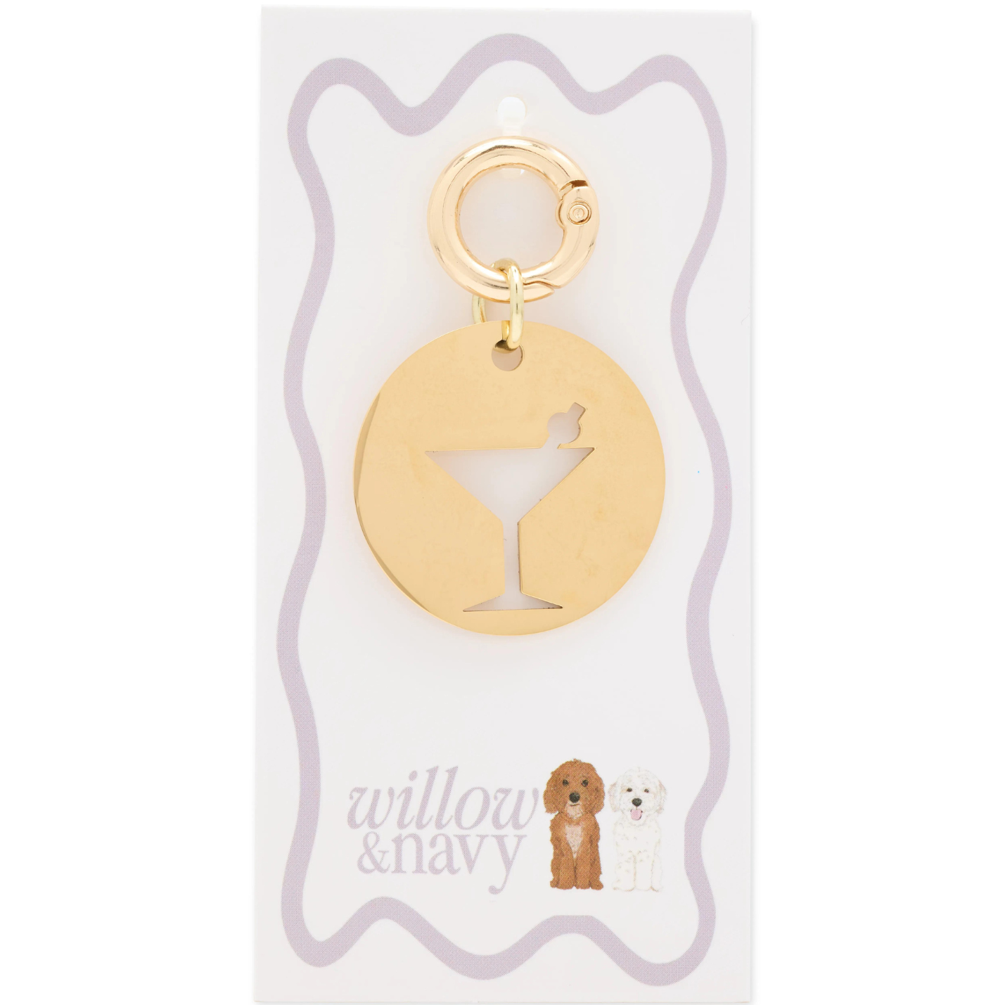 Martini Collar Charm