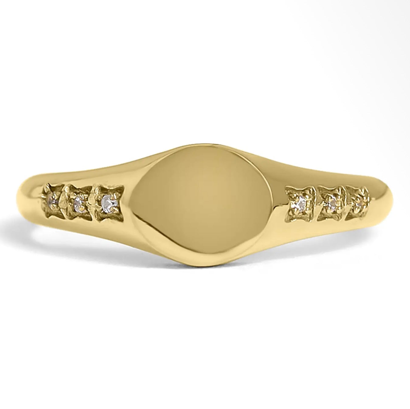 Pave Band Engraving Ring
