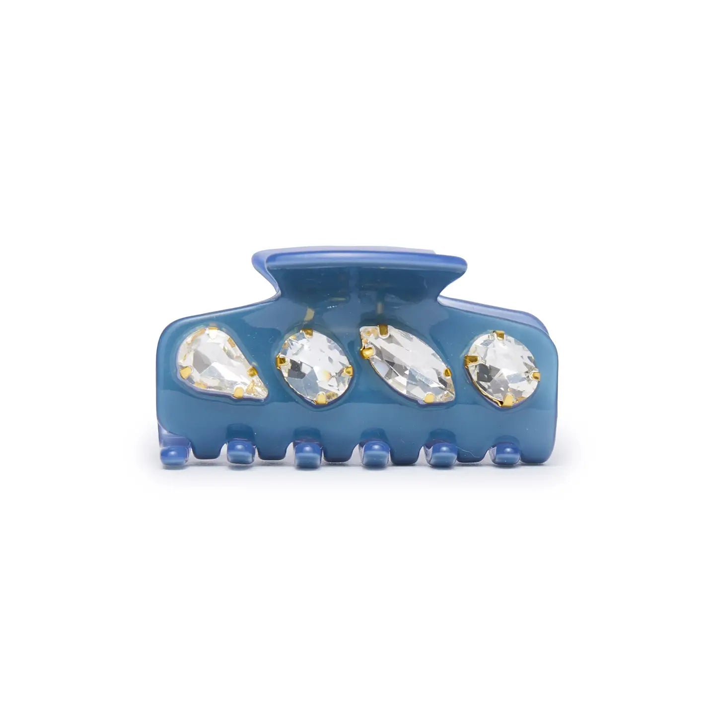 French Blue Mini Crystal Claw Clip