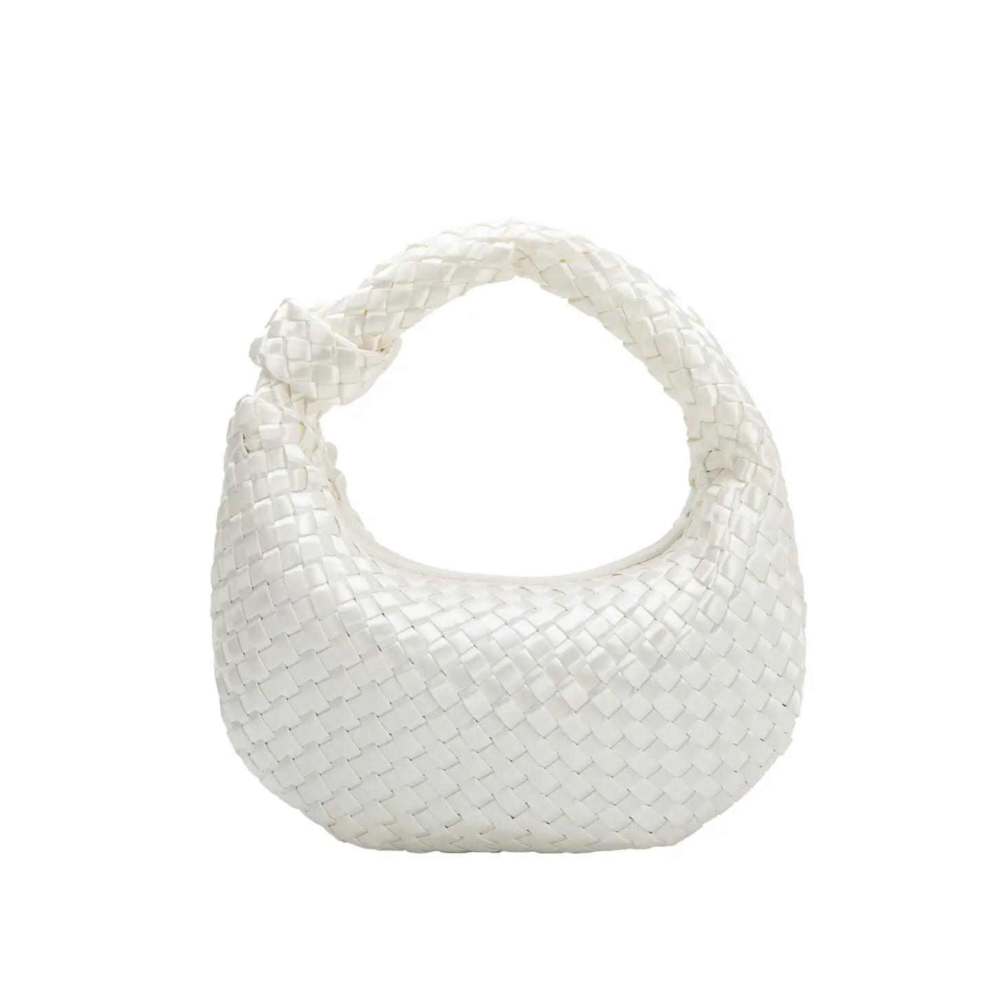 Larissa Ivory Mini Satin Top Handle Bag