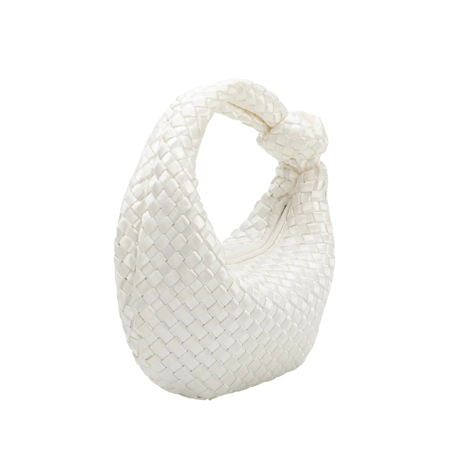 Larissa Ivory Mini Satin Top Handle Bag