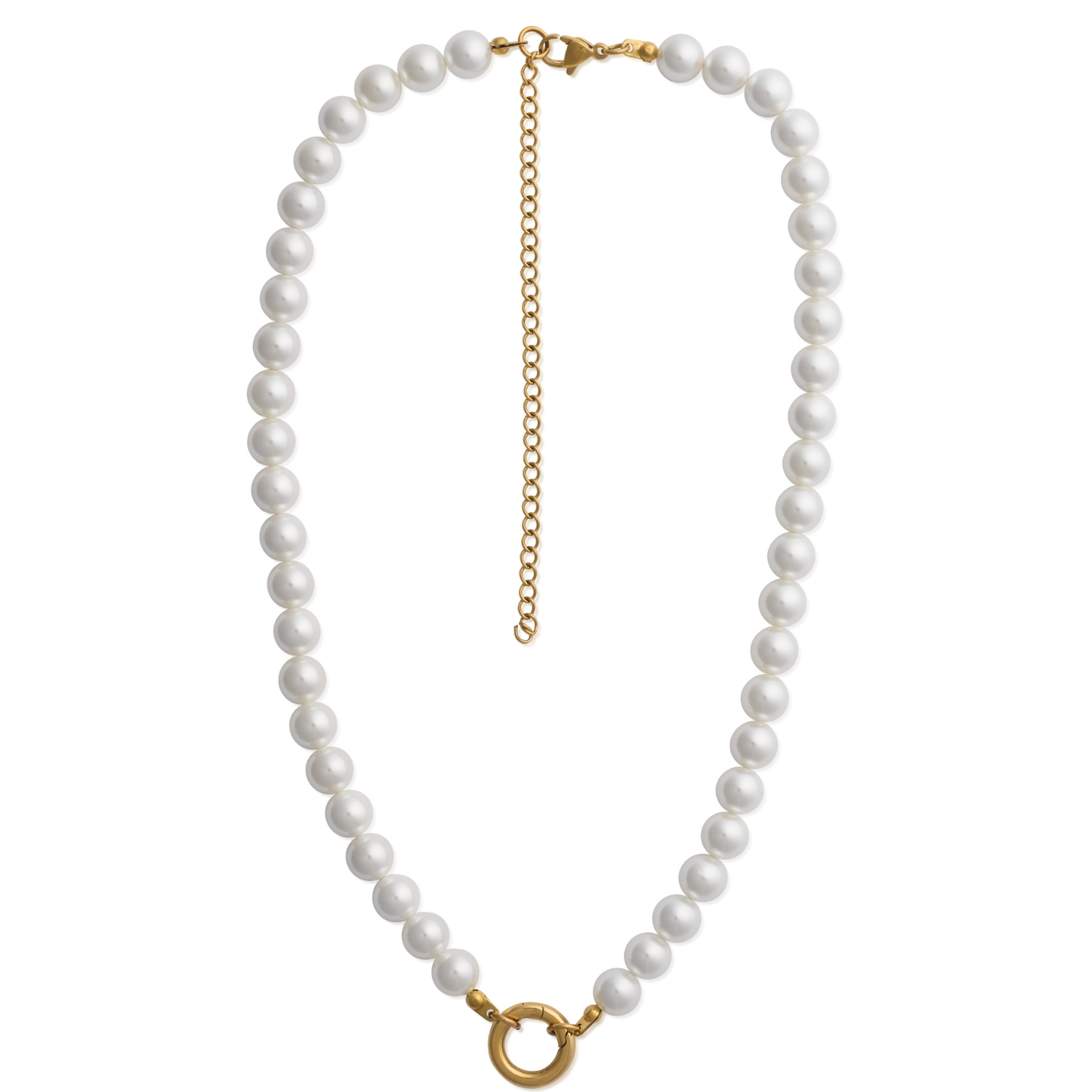 Pearl Carabiner Necklace