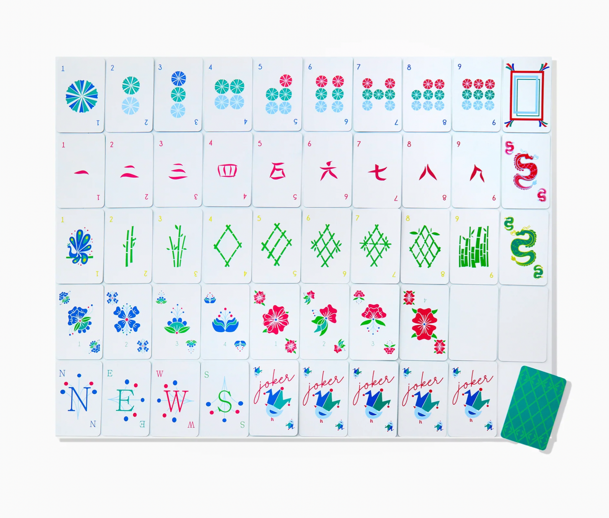 Birdie Mahjong Playing Cards