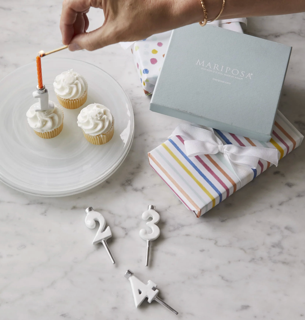 Number Candle Holder Set