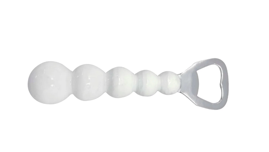Pearled White Bottle Opener