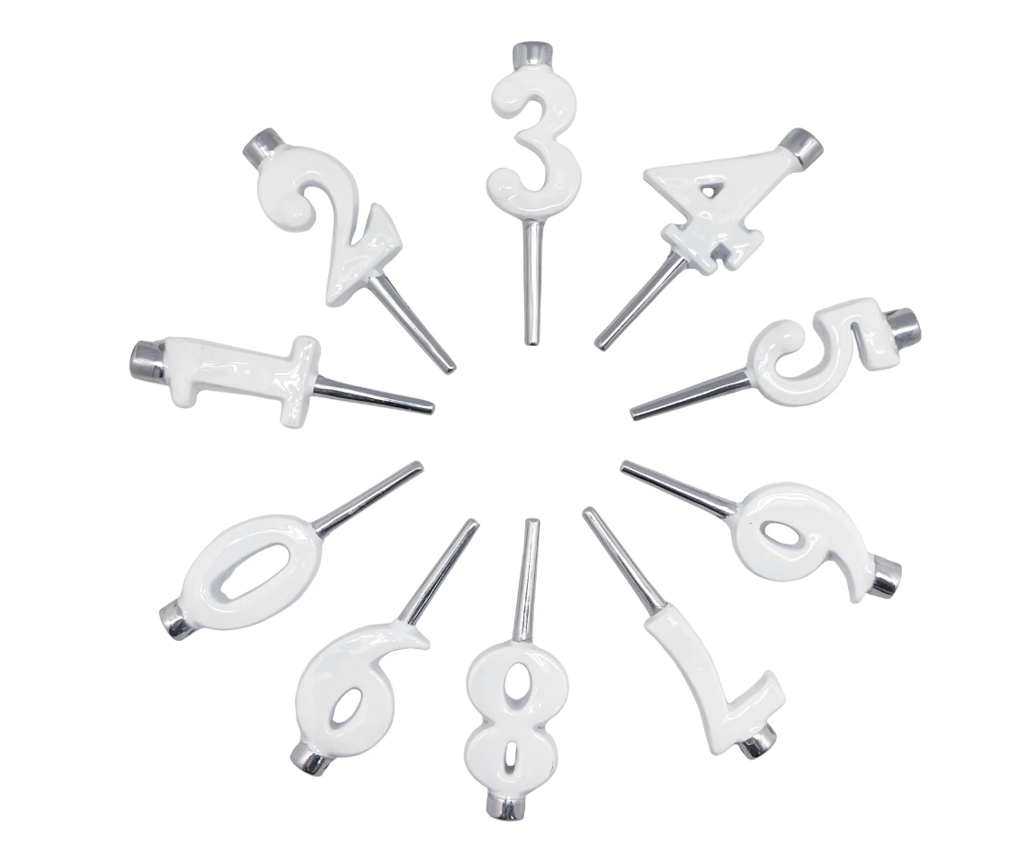 Number Candle Holder Set