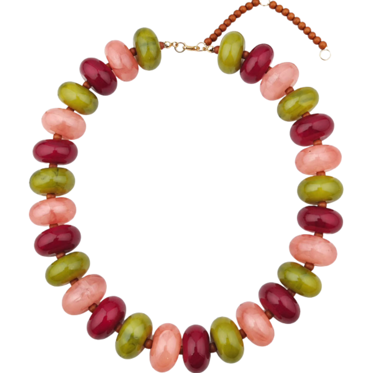 Harbor Pink and Chartreuse Mix Necklace
