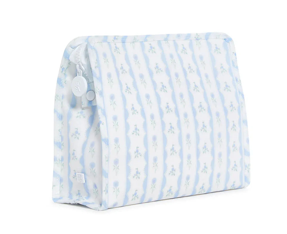 Large Roadie Ribbon Floral Zip Pouch