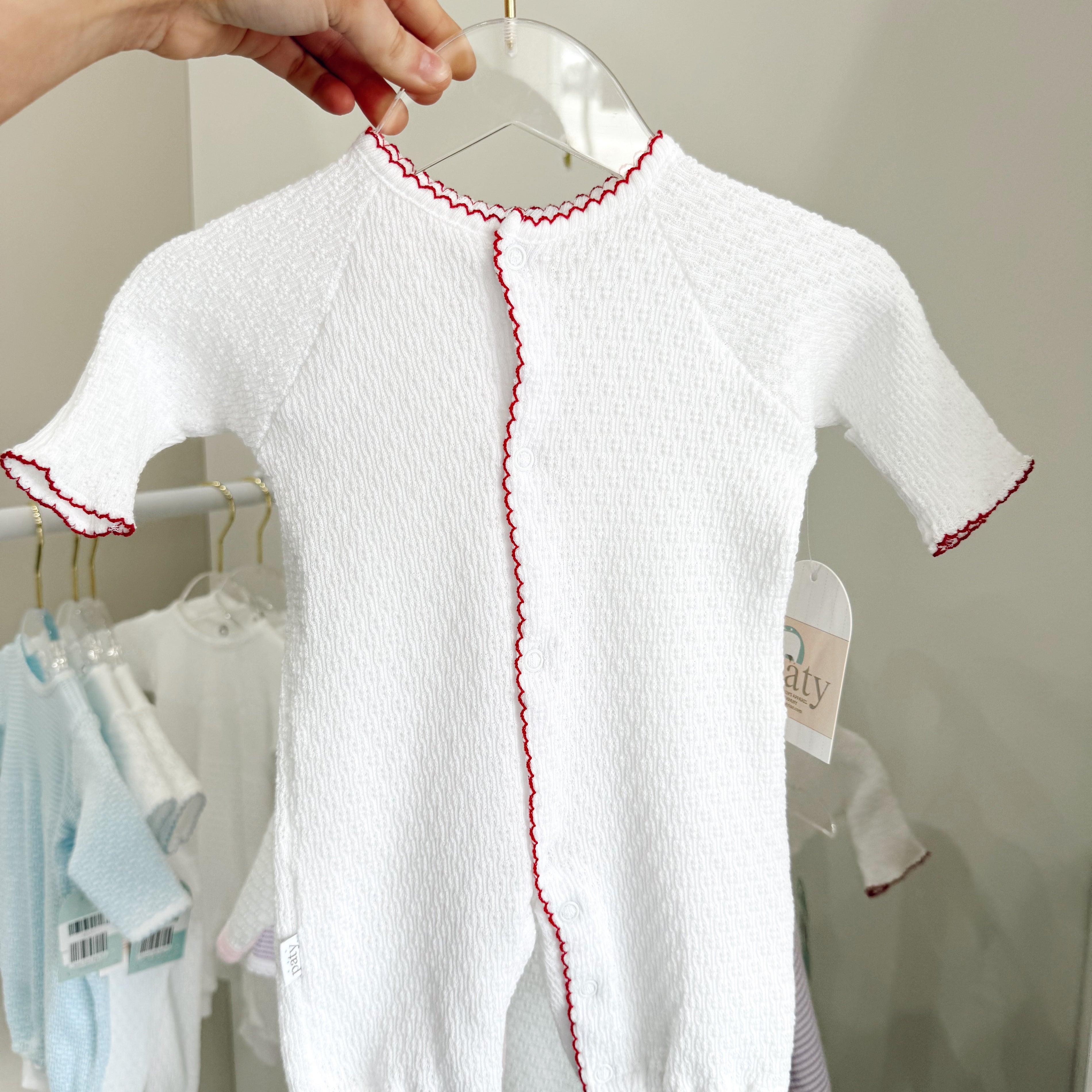 White Paty Jumper- red & white