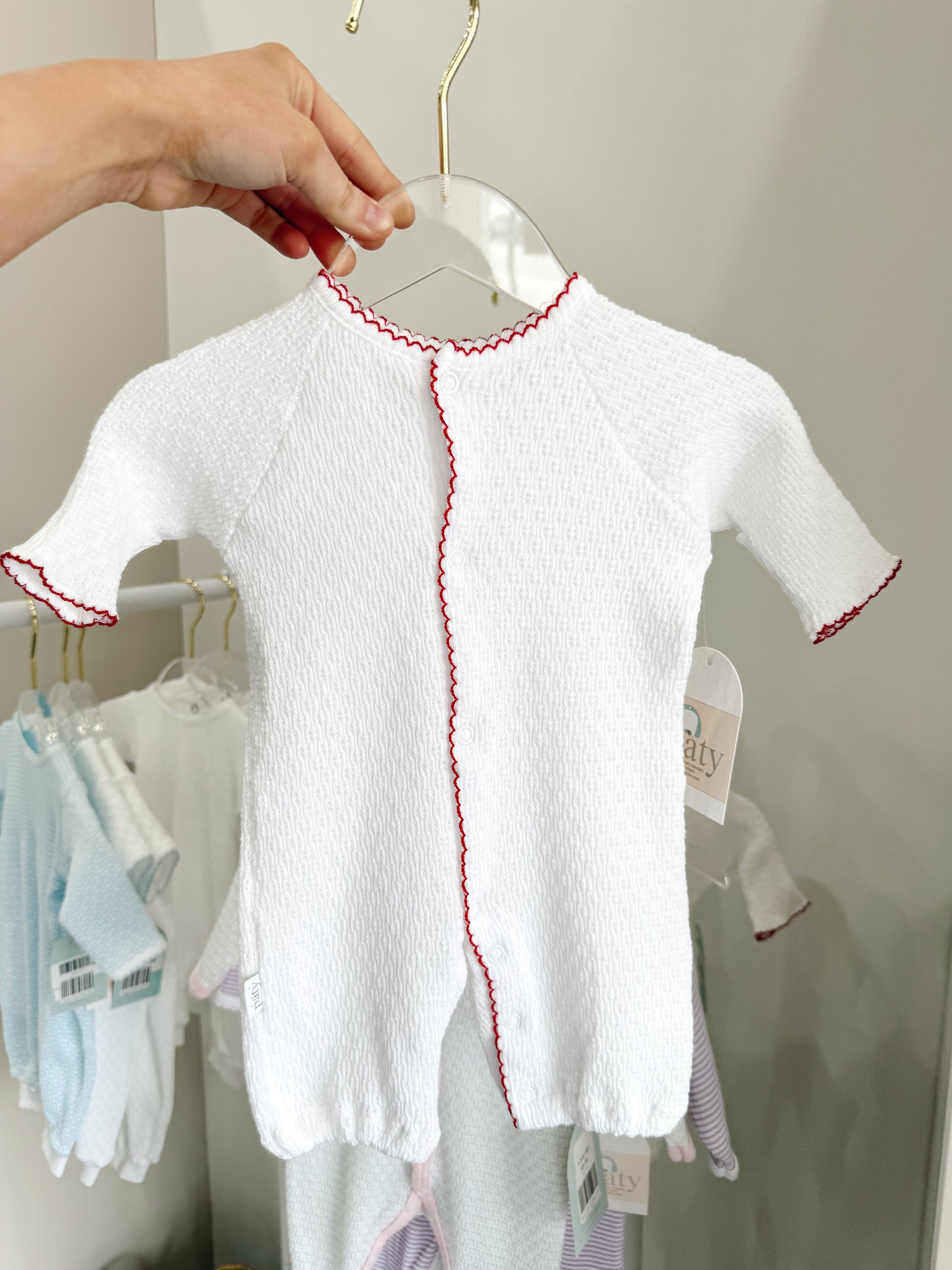 White Paty Jumper- red & white