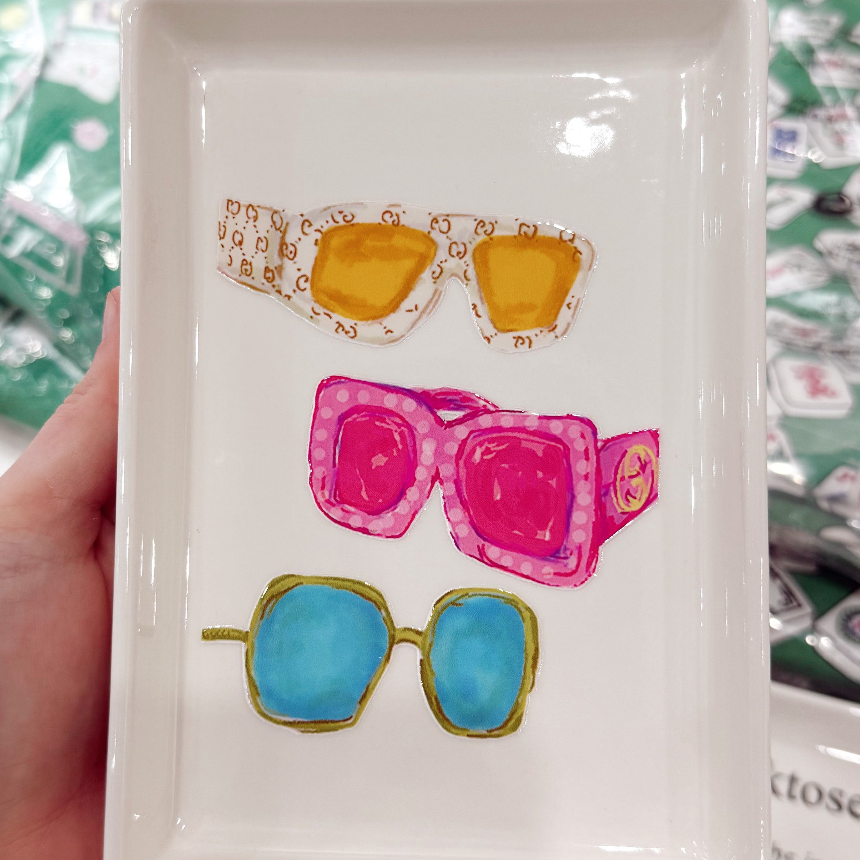 Glasses Ceramic Tray