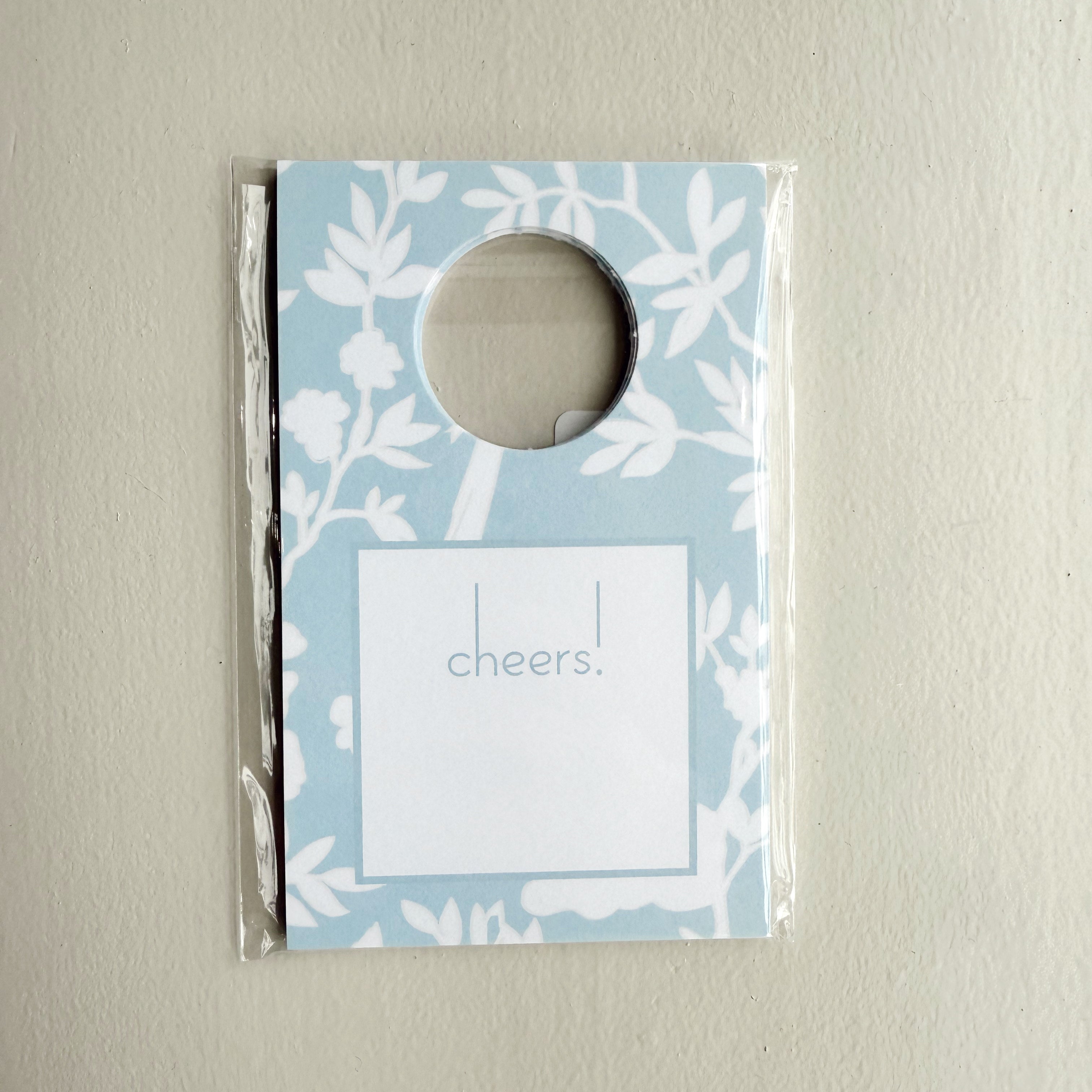 Chinoiserie Blue Wine Tag