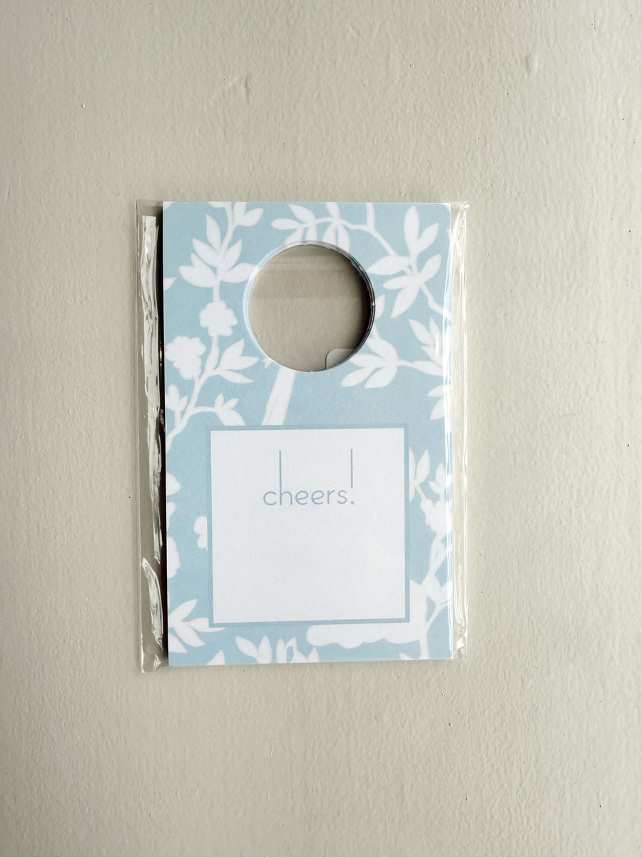 Georgetown Paperie Chinoiserie blue wine tag