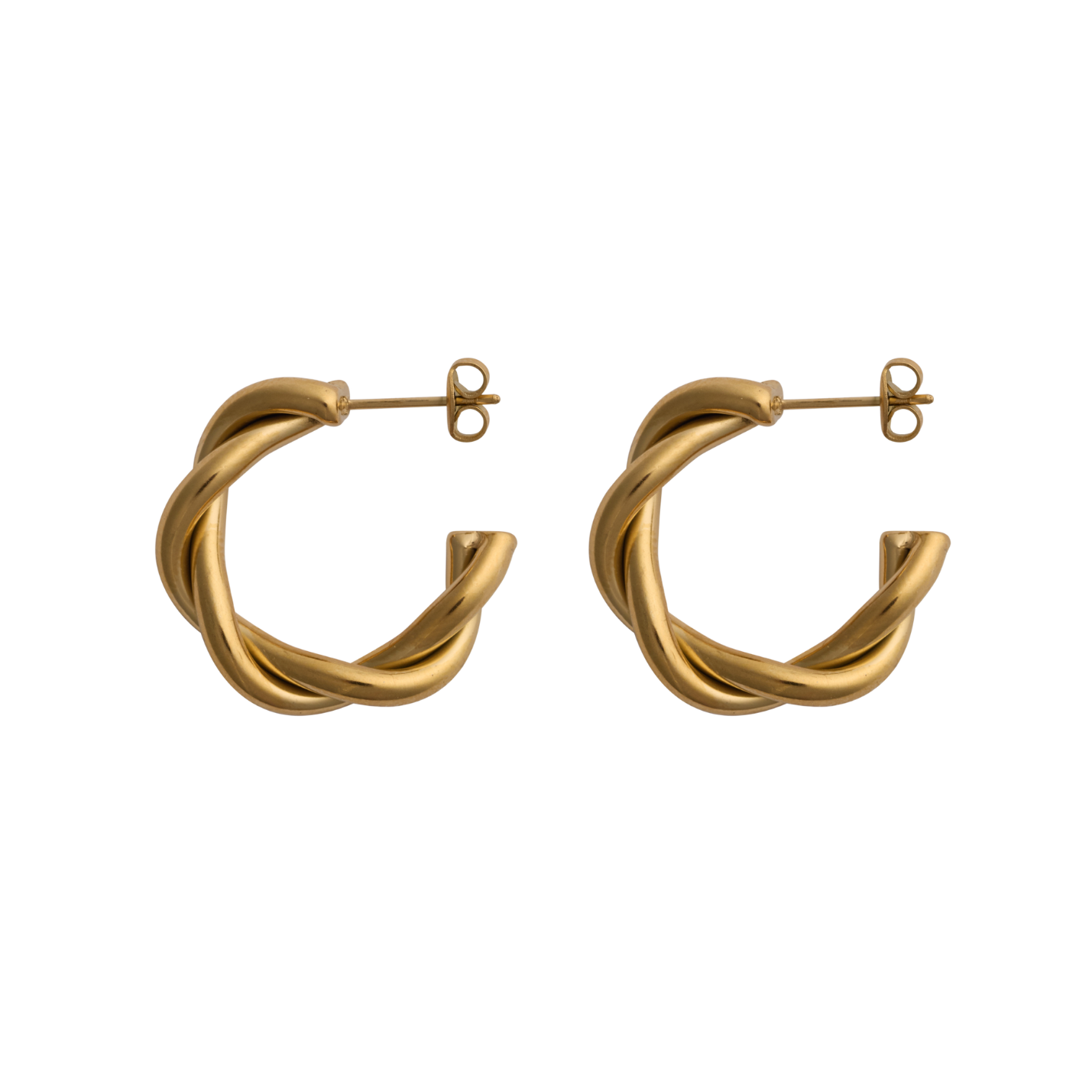 Twisty Gold Hoops