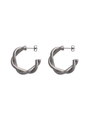 Twisty Silver Hoops