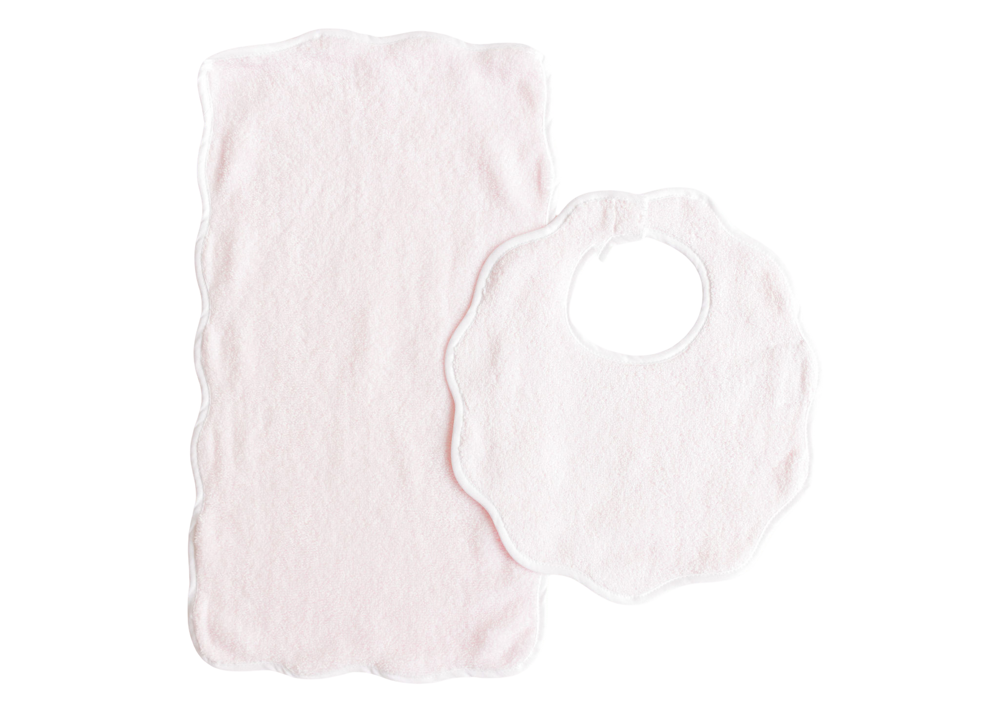 Bib & Burp Set - Pastel Pink Terry