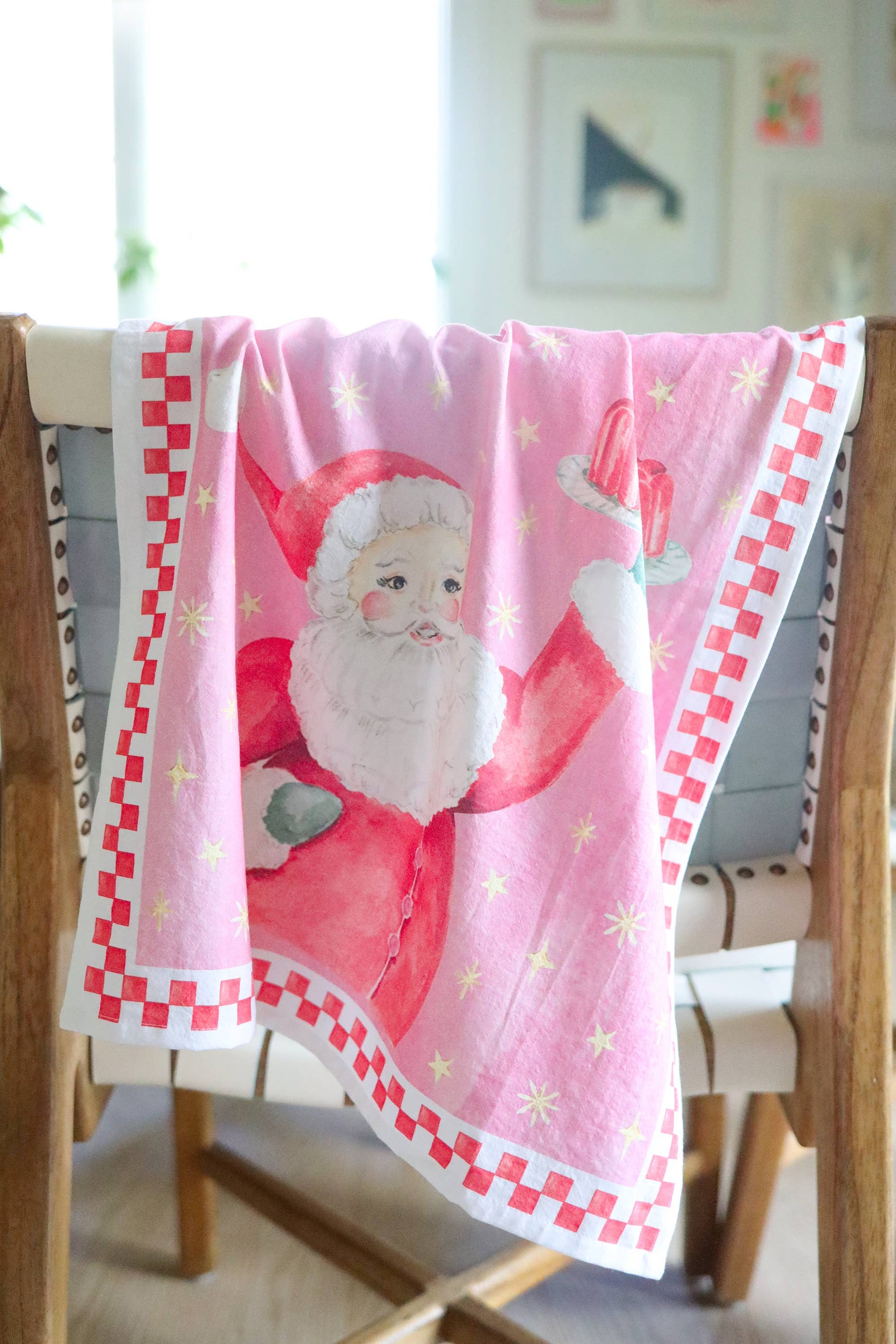 Vintage Santa Jello cotton tea towel