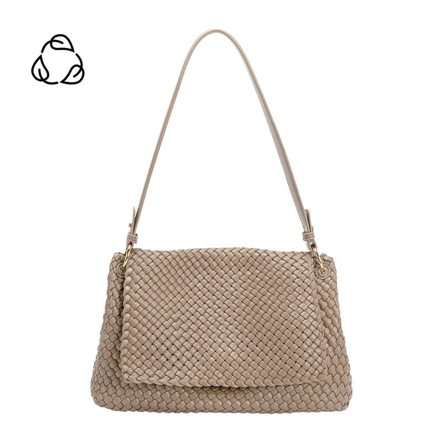 Natalia Taupe Recycled Vegan Shoulder Bag