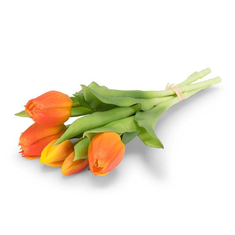 Lifelike 5 Stem Tulip Bunch-12"H