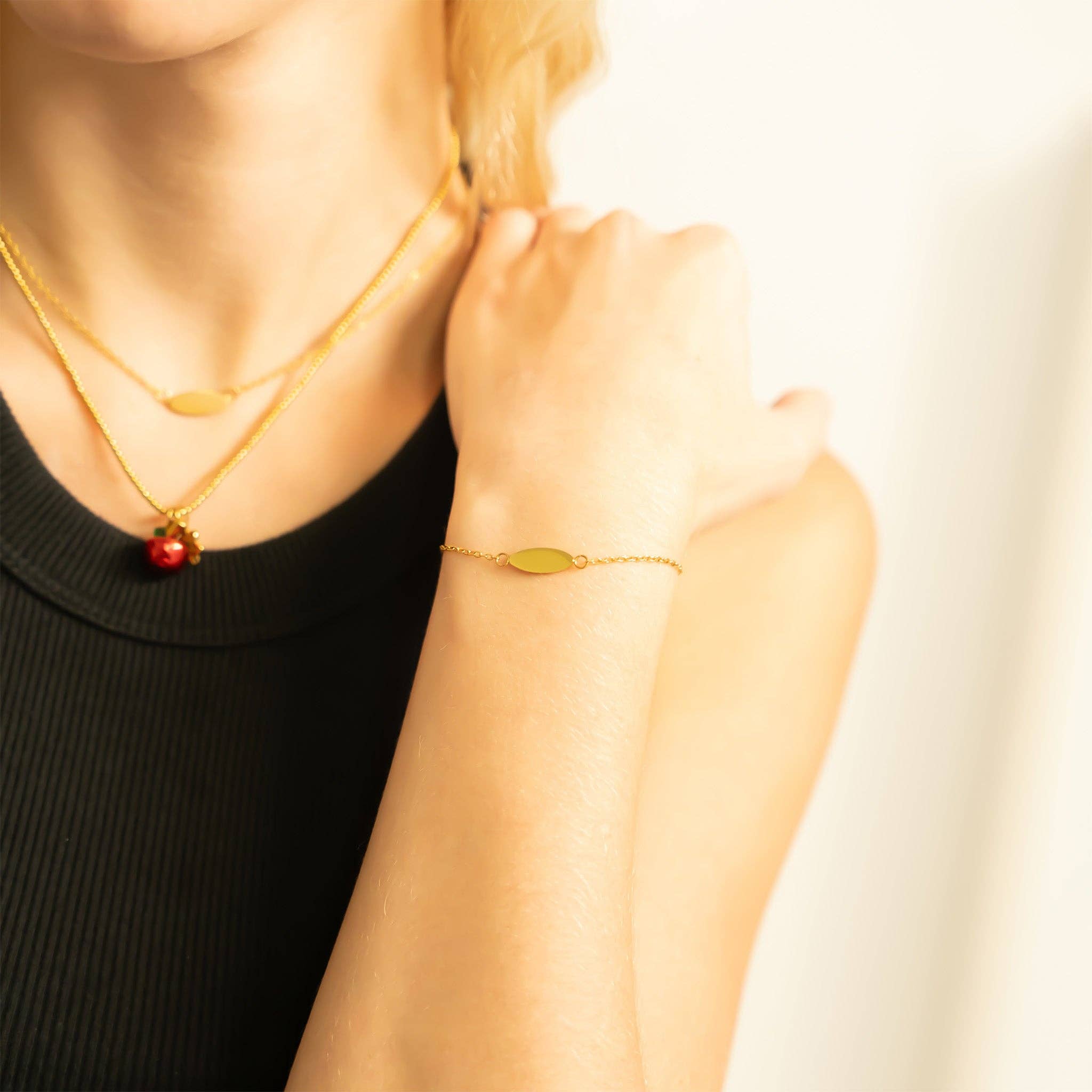 18K Gold PVD Stainless Steel Blank Bracelet