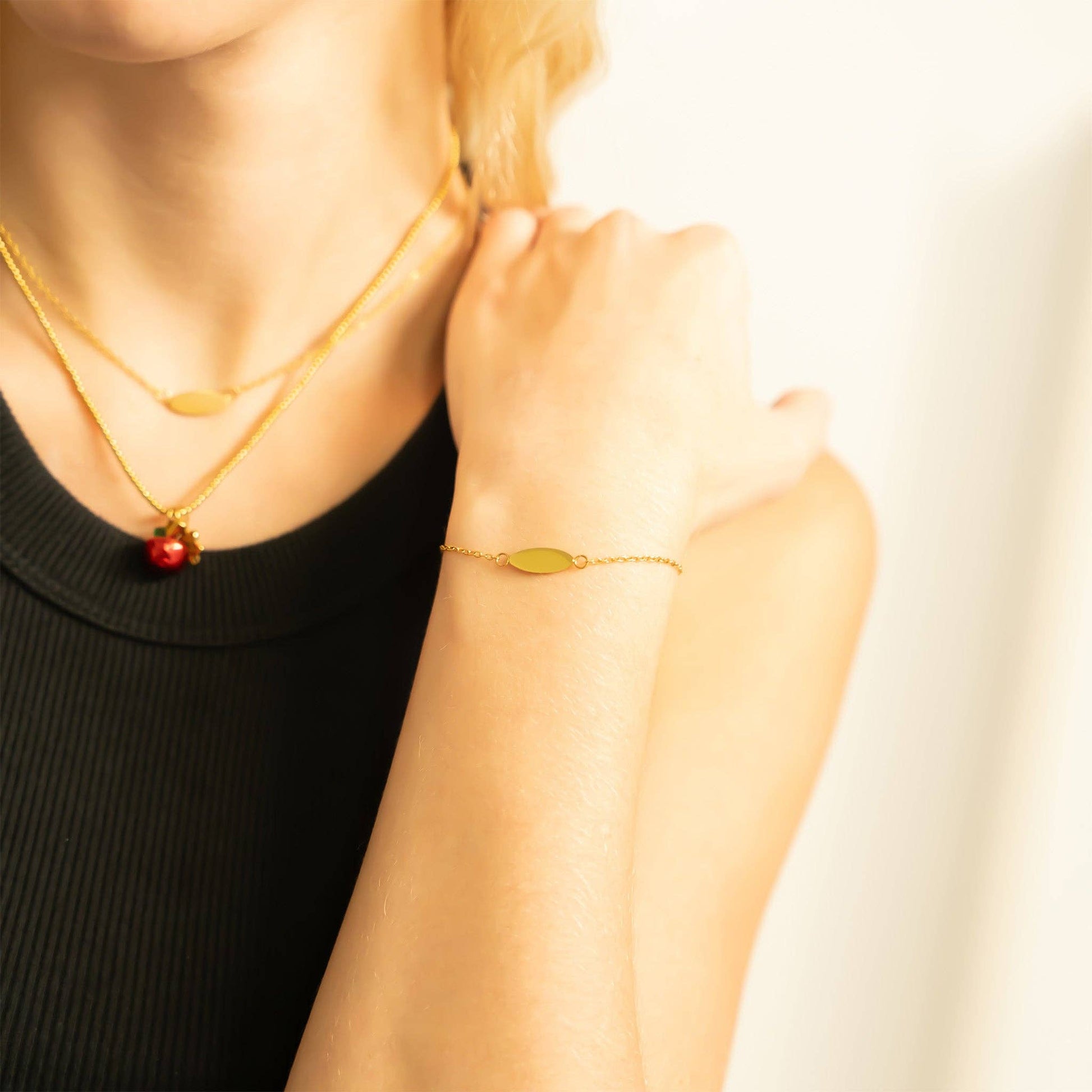 18K Gold PVD Stainless Steel Blank Bracelet