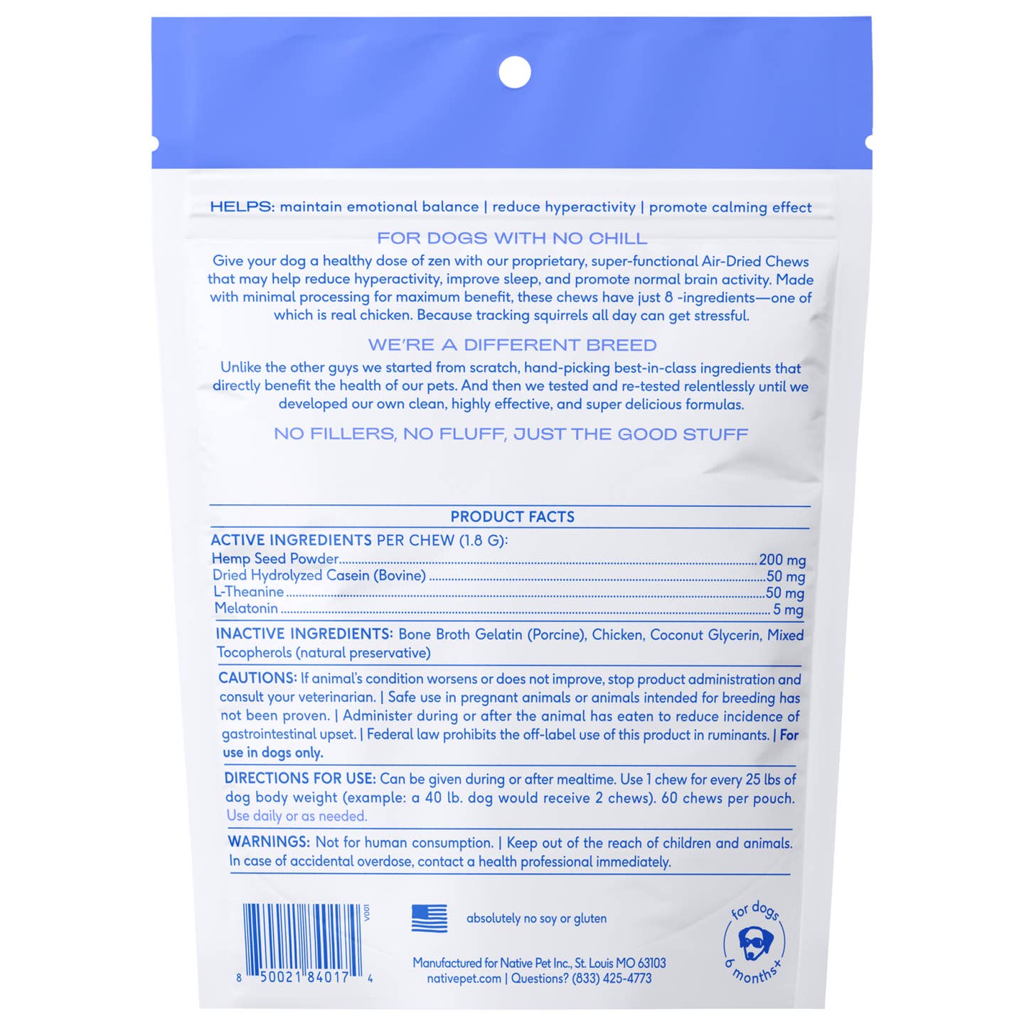 Calm Chews Anxiety & Calming Supplement For Dogs