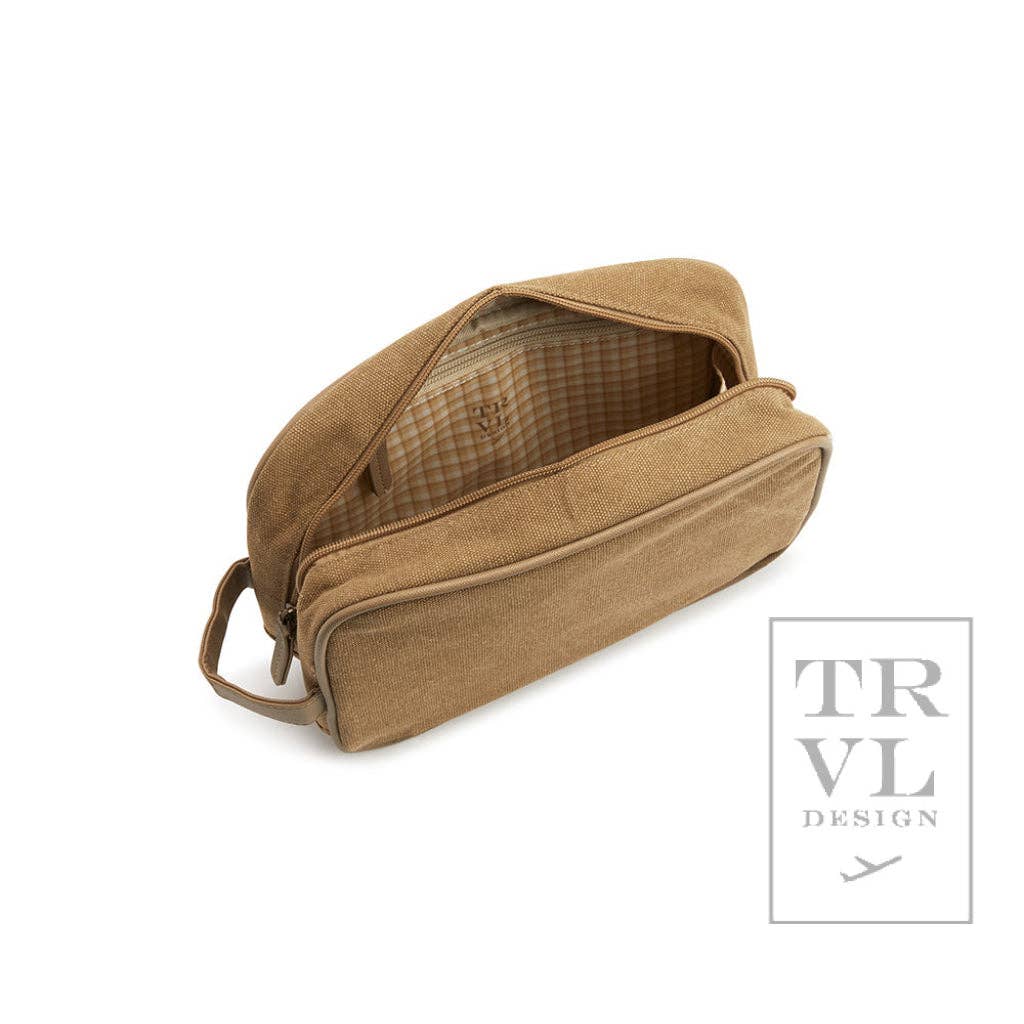 Men's Kit Case - Toiletry Bag Coated Canvas Hay