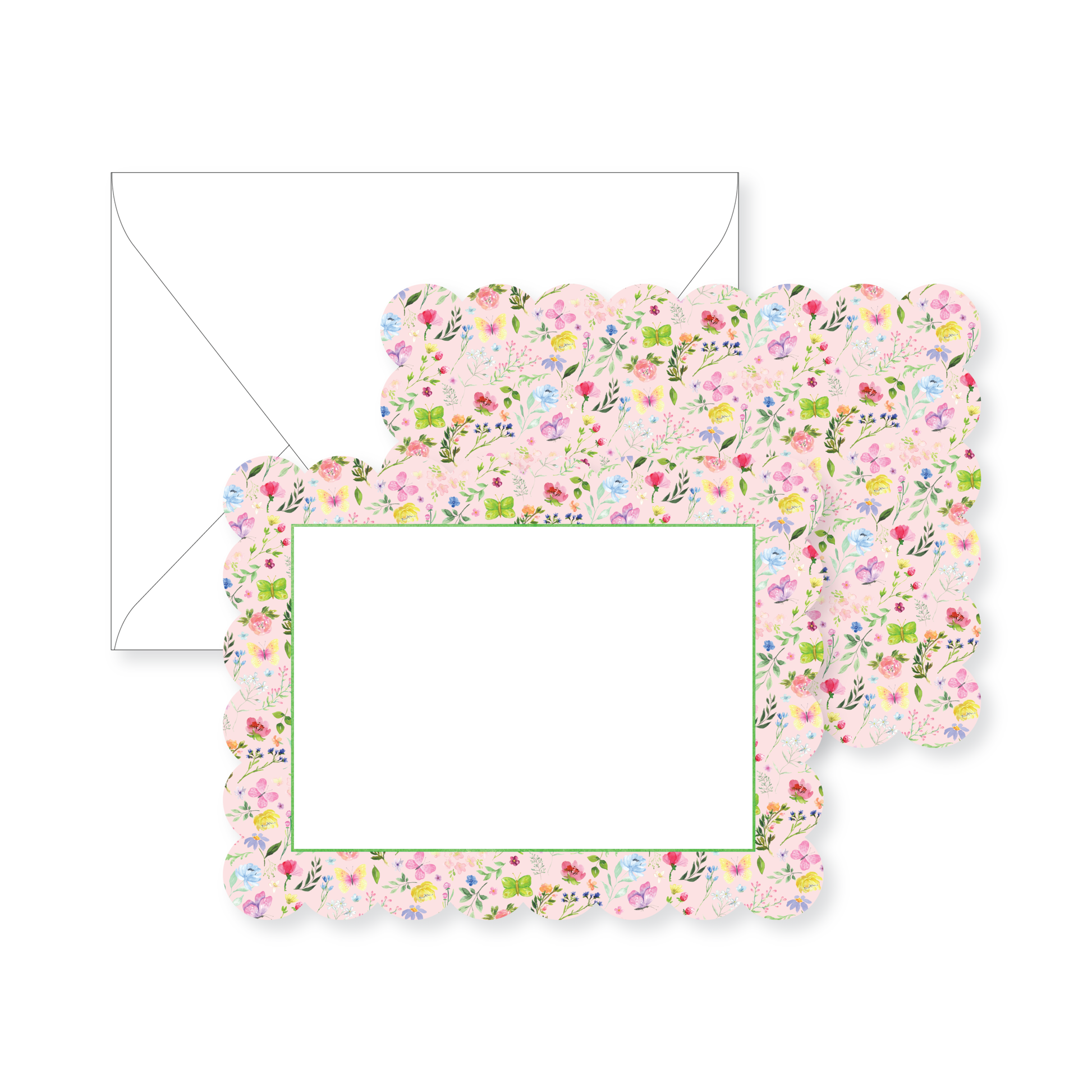 Wildflower Scallop Stationery