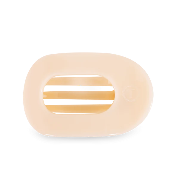 Almond Beige Flat Round Hair Clip