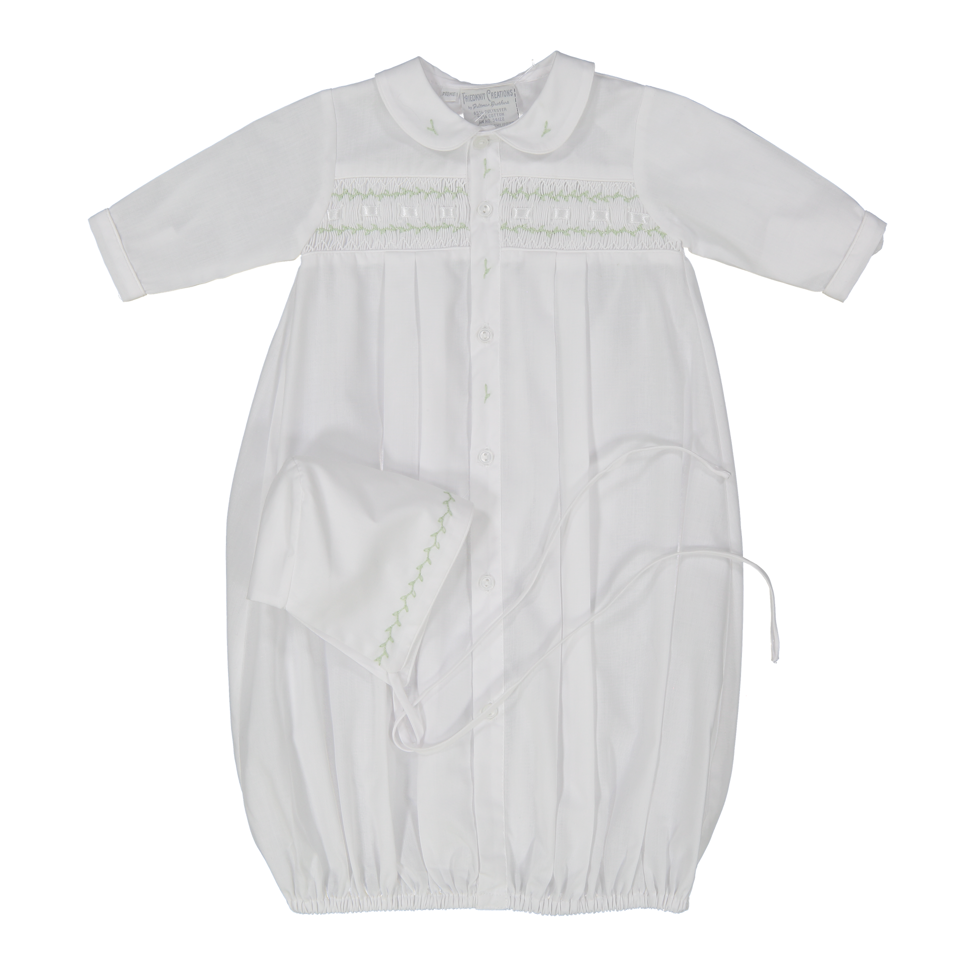 Preemie Baby Neutral Take me home gown