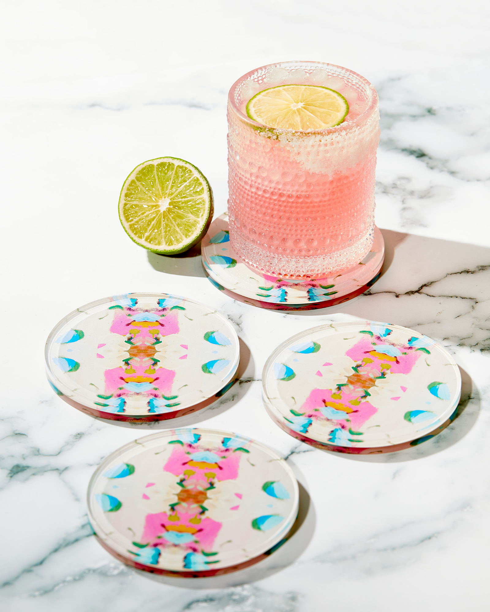 Monets Garden Pink Coaster | Laura Park Designs x Tart