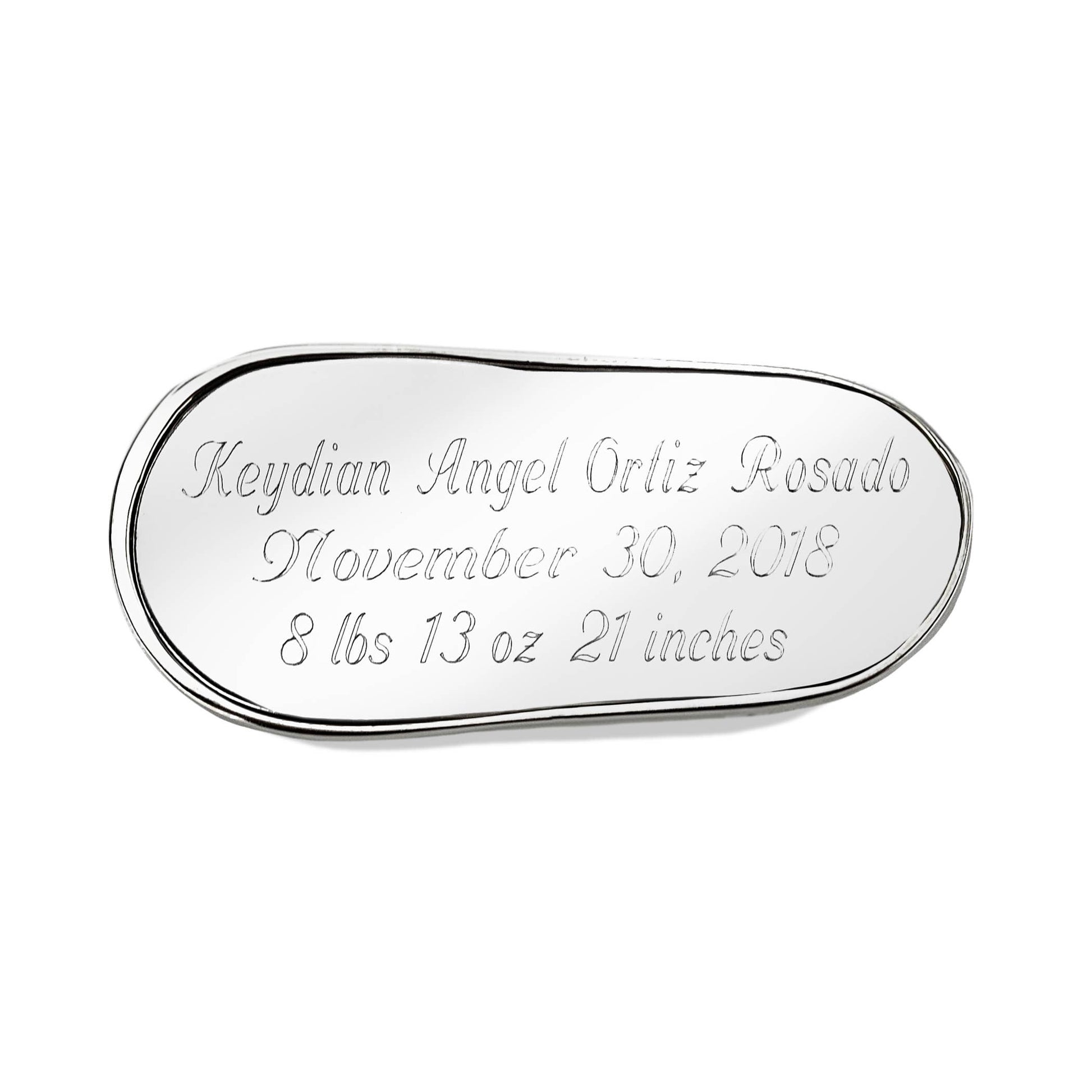 Baby Boy or Girl Silver Plate Booty Shoe Room to Engrave