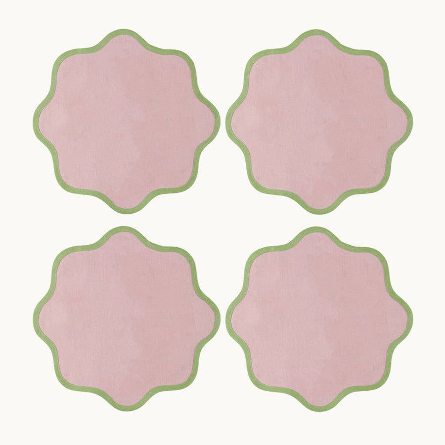 Daisy pink  linen placemat