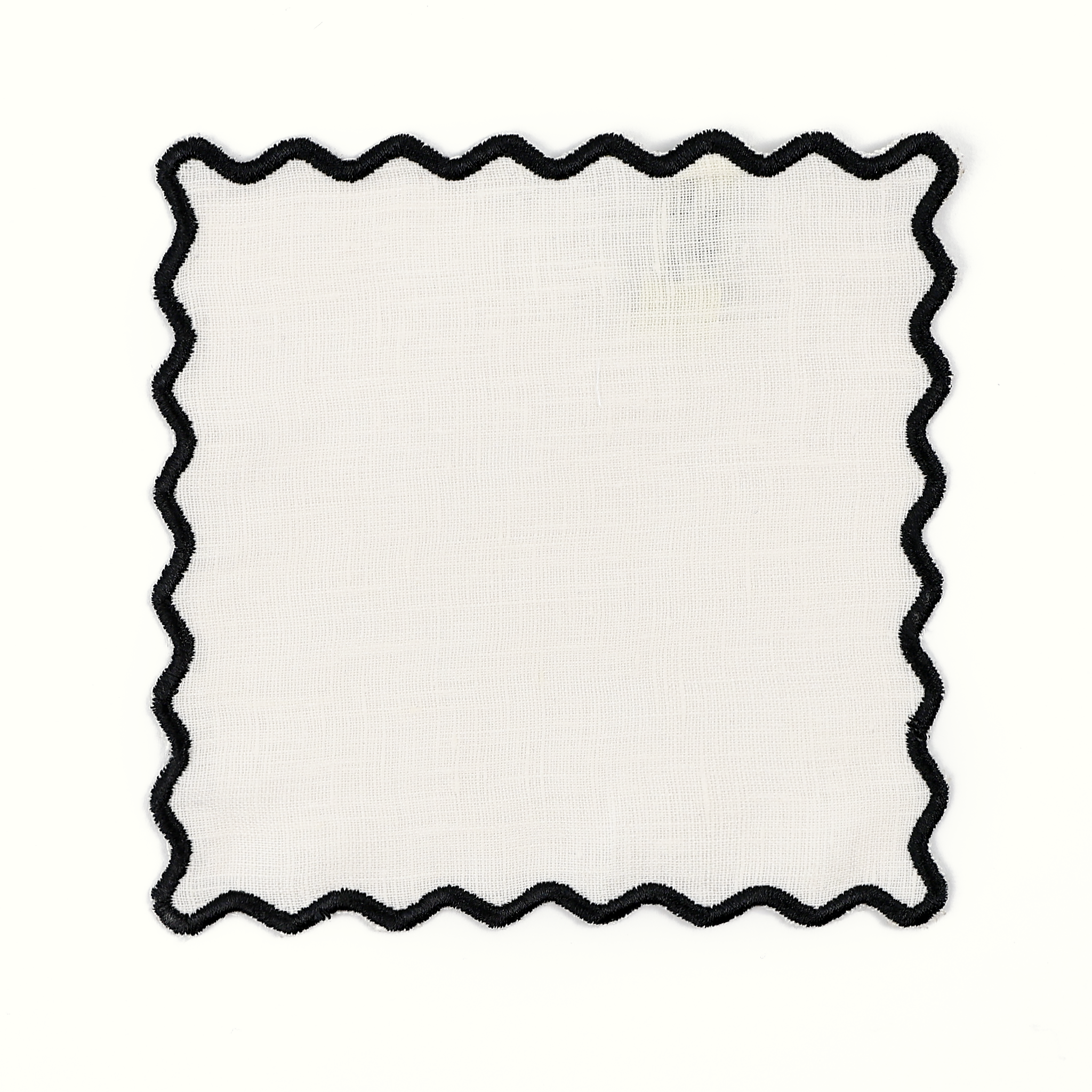 Cream Linen Square Cocktail Napkins - Set of 4