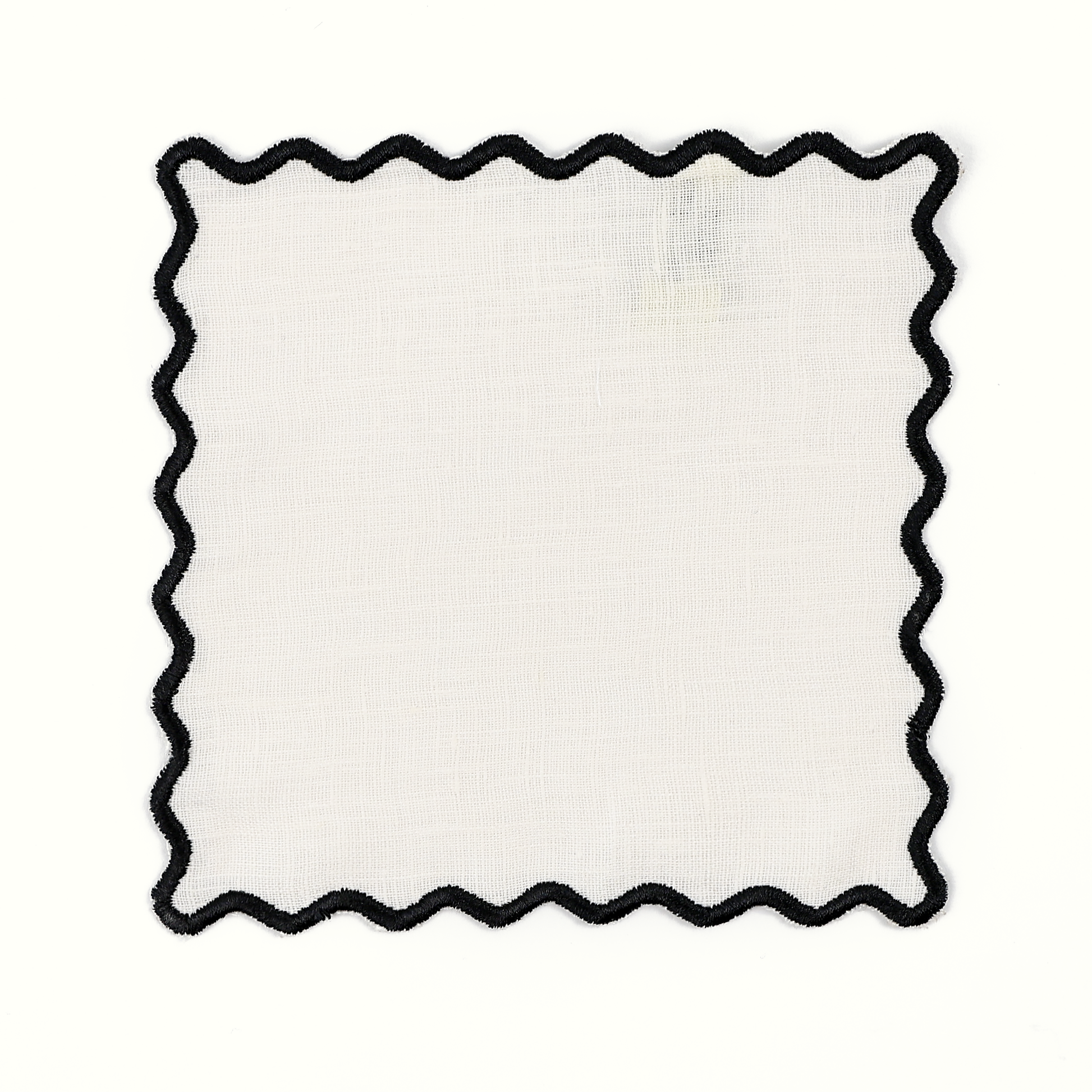 Cream Linen Square Cocktail Napkins - Set of 4