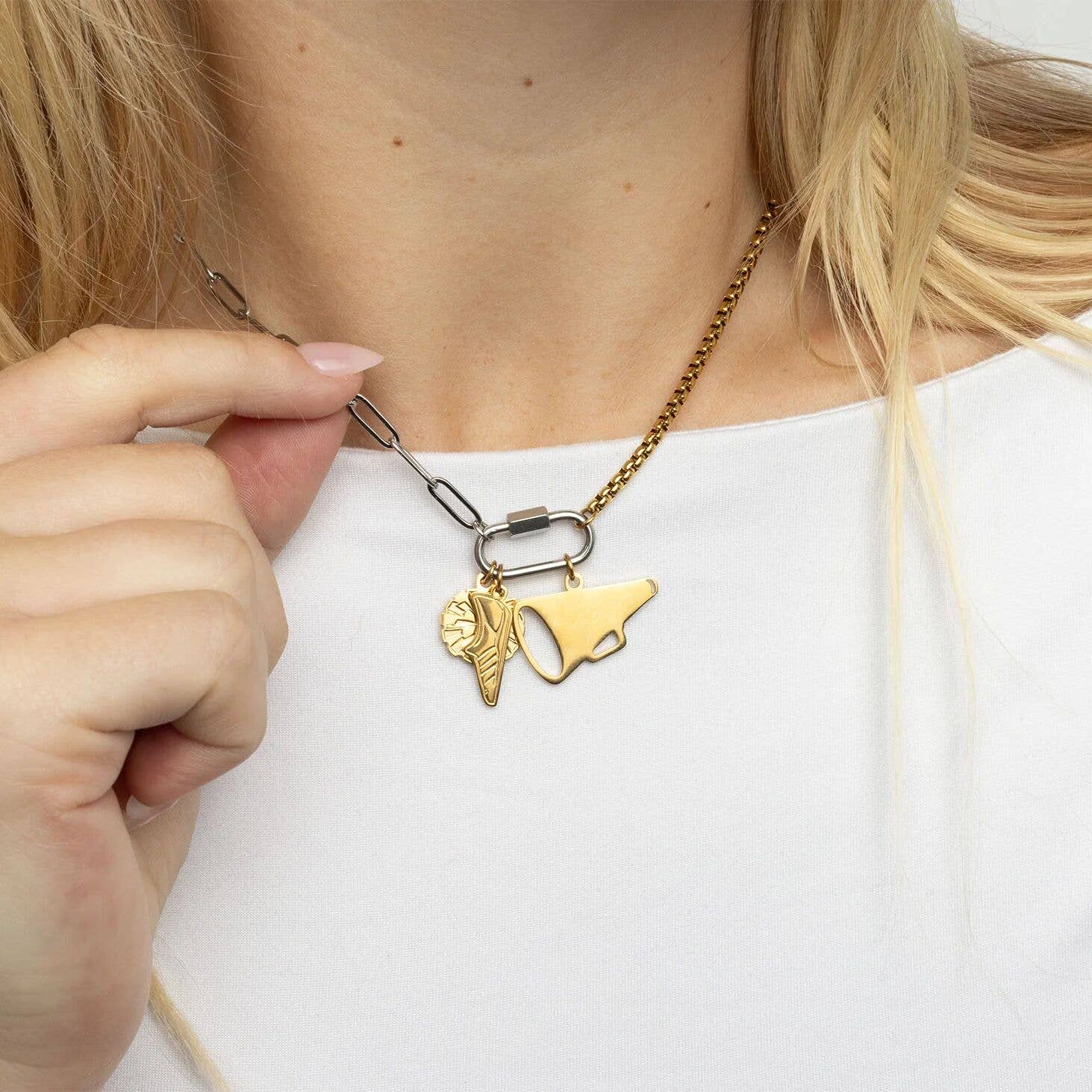 18K Gold PVD Stainless Steel Megaphone Charm
