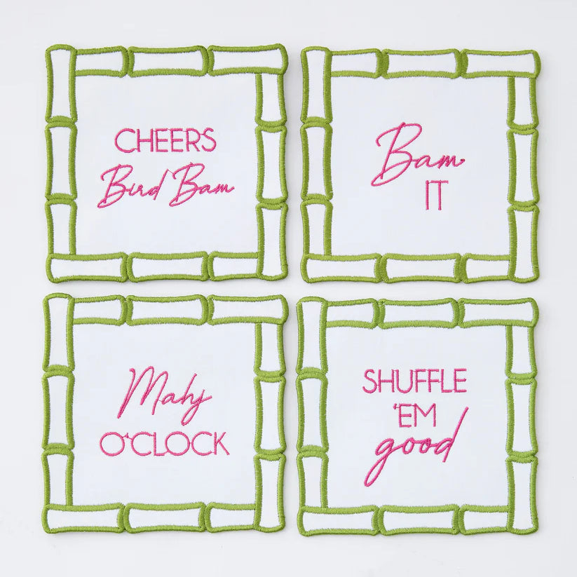 Bamboo Mahjong Cocktail Napkins
